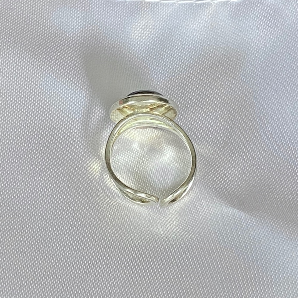 Sterling Silver Adjustable Abalone Ring - image 5